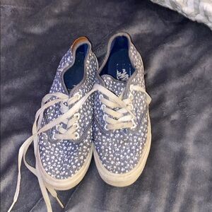 Vans Blue and White Polka Dot Sneakers